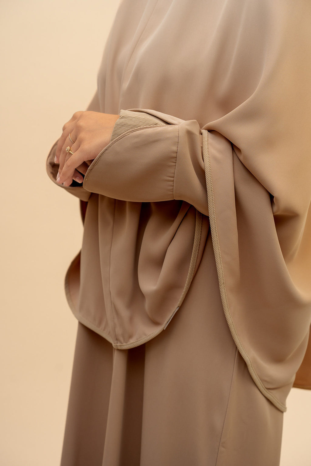 Ensemble manches côtelées - Taupe