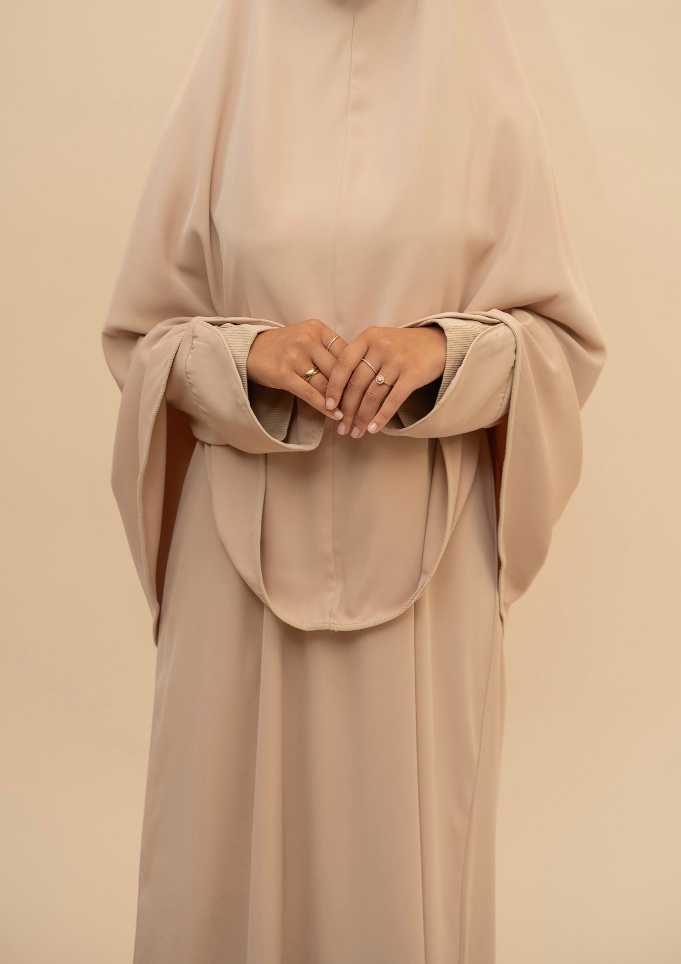 Ensemble manches côtelées - Beige Sable