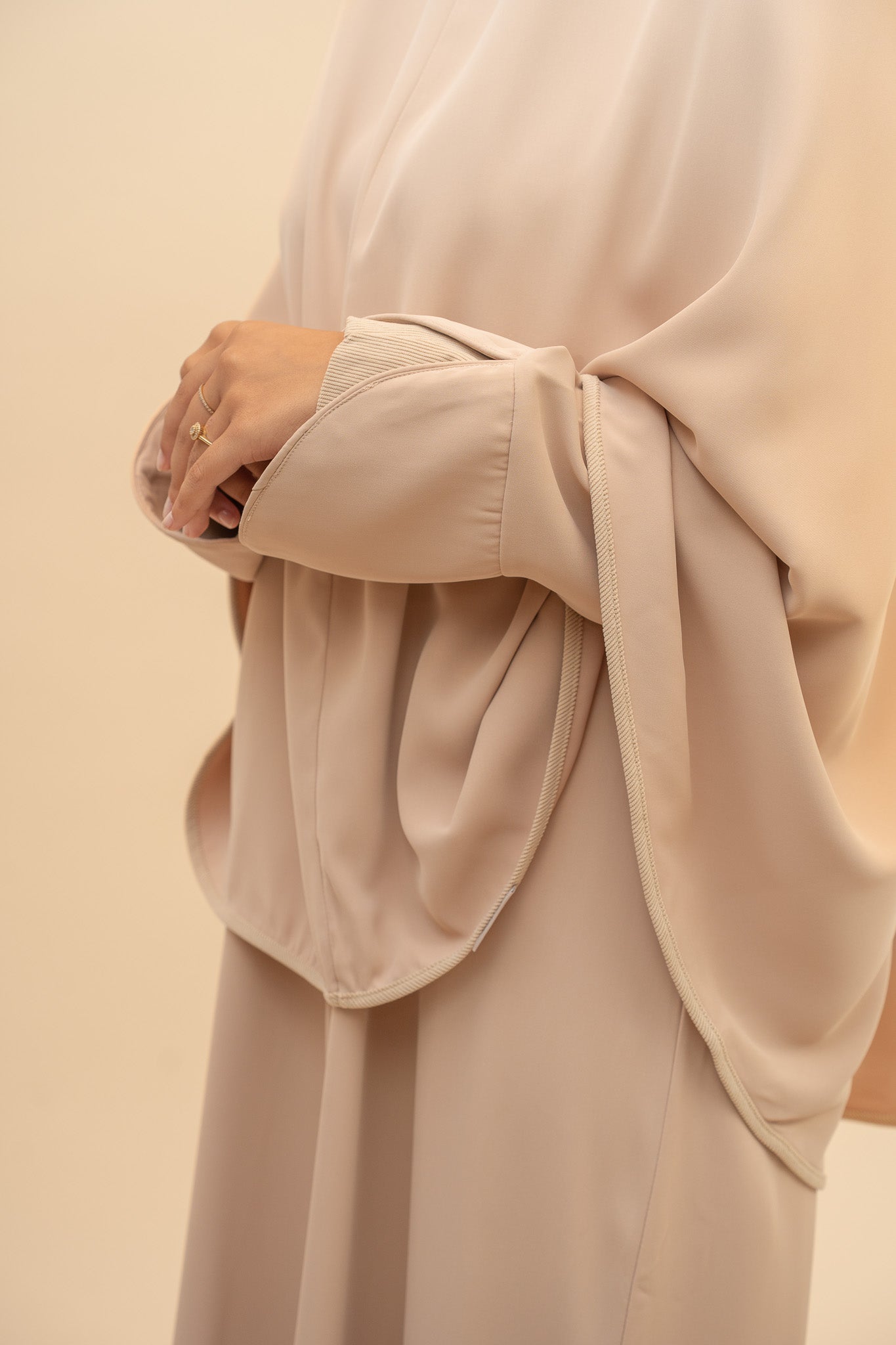 Ensemble manches côtelées - Beige Sable